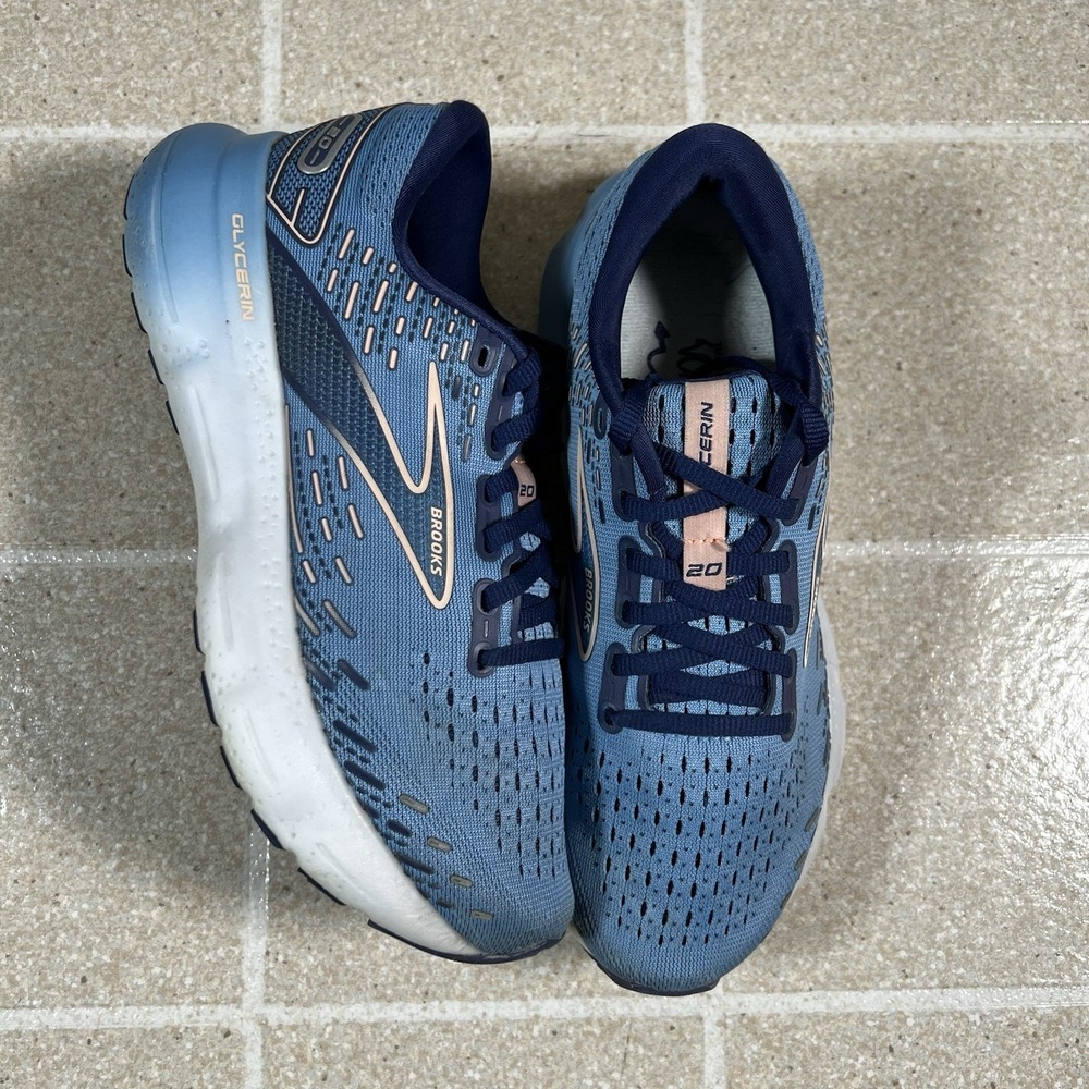 Brooks Glycerin 20 Shoes Womens 7  Blissful Blue Athletic Running Support Shoes